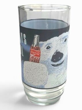 Coca-Cola Polar Bear 16 oz Glass Vintage Coke Collectible Cup